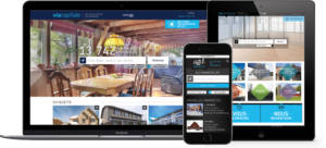 Site web de l'agence immobilière Via Capitale du Mont-Royal sur différents supports numériques